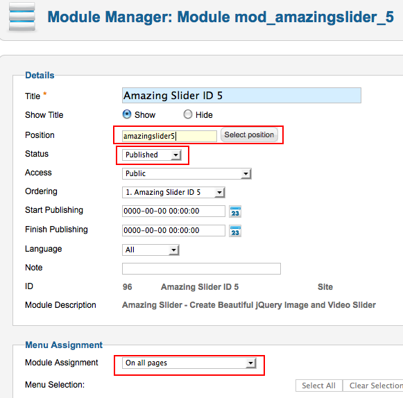 Module de diaporama Joomla